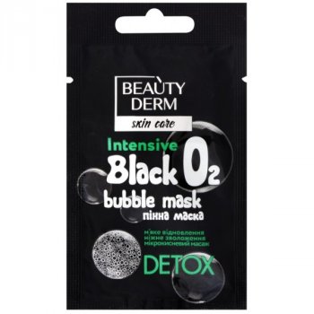 Piankowa maska ​​na twarz Beauty Derm Intensive O2 Black Bubble Mask DETOX