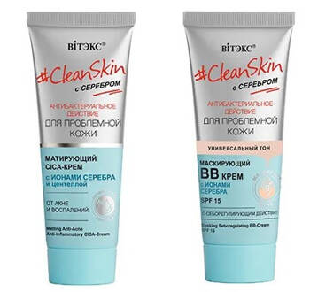 Zestaw #CleanSkin Matujący krem ​​CICA + Maskujący krem ​​BB SPF15 Vitex